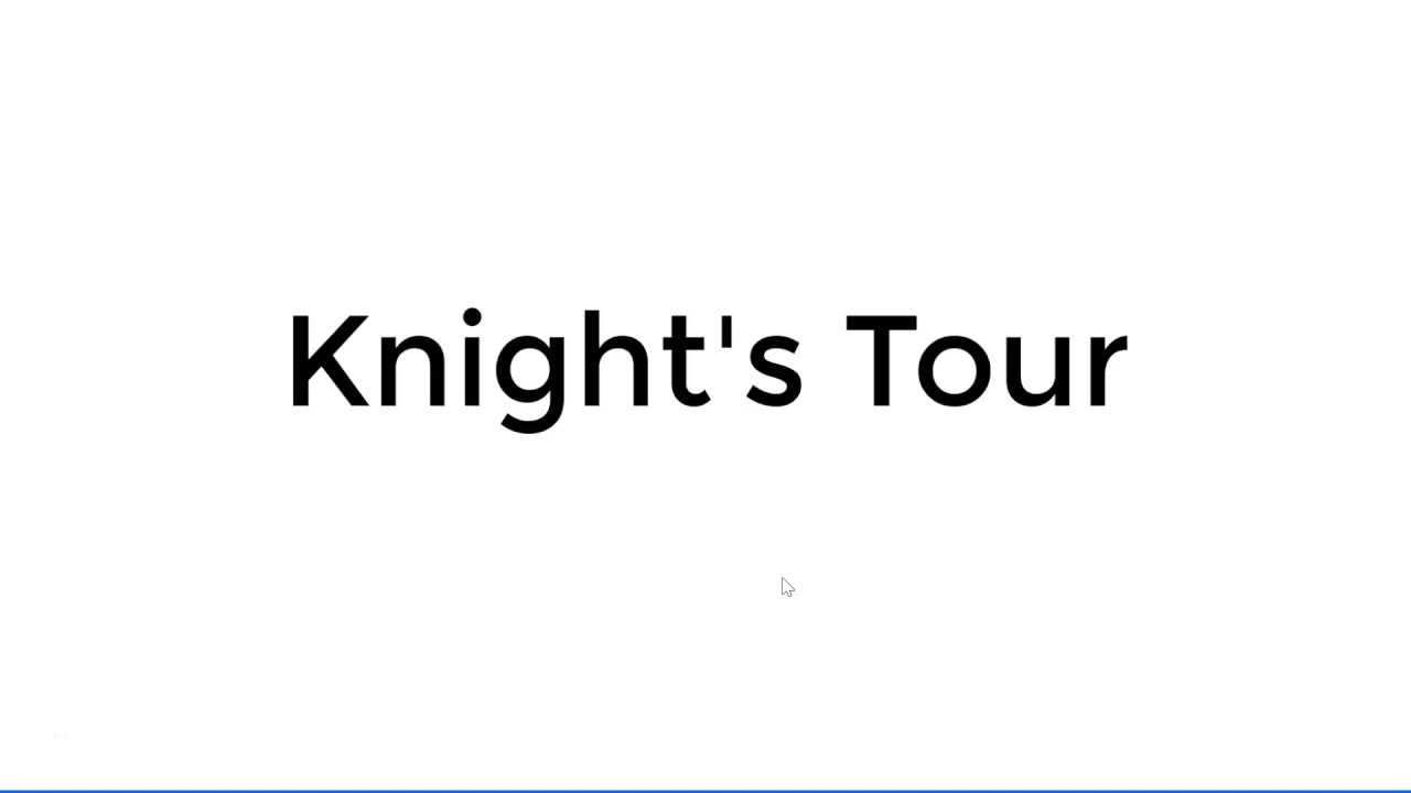 knight's tour program