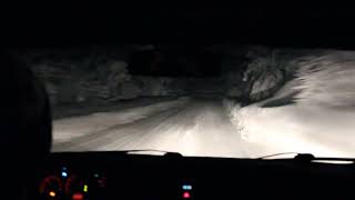 Snowy Mountain Road Gassing with a Mitsubishi Lancer Evolution 9 - Warning: Professional Driver Only