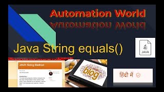 #3.JAVA StringEqualsMethod.  तुलना krenge Equals () और == ऑपरेटर ko,  🙌🏻👥✨ In HINDI (हिंदी में)