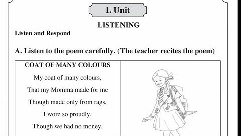 Rainbow class 8 part-1 english unit -1 listening revised work book answers 2025