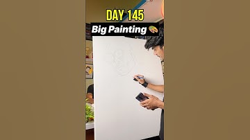 Bada canvas❌badi kahani ✅🤩 #145 #minivlog #ashortaday #bpraak #artistlife #canvaspainting #shorts