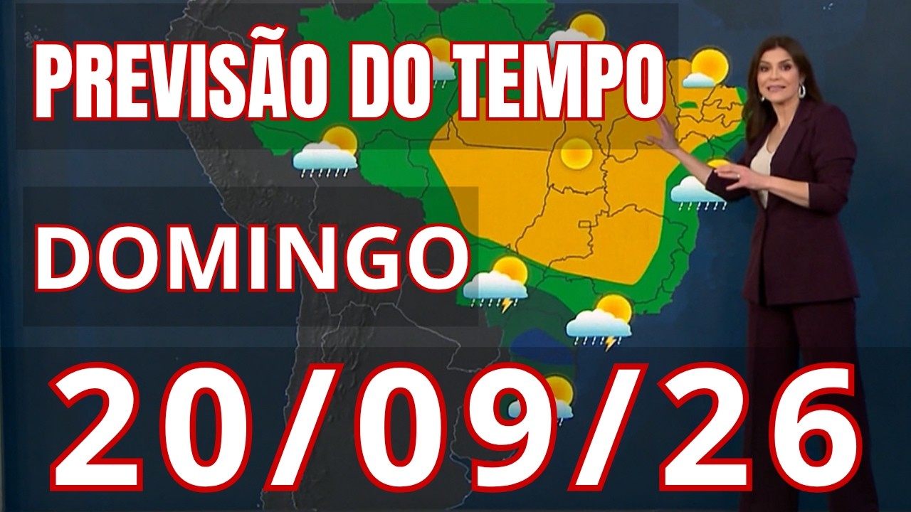 Previsão do Tempo Domingo - 20/09 - Jornal Nacional | VENTO DE 100km/h, ALERTA DE CICLONE E GRANIZO