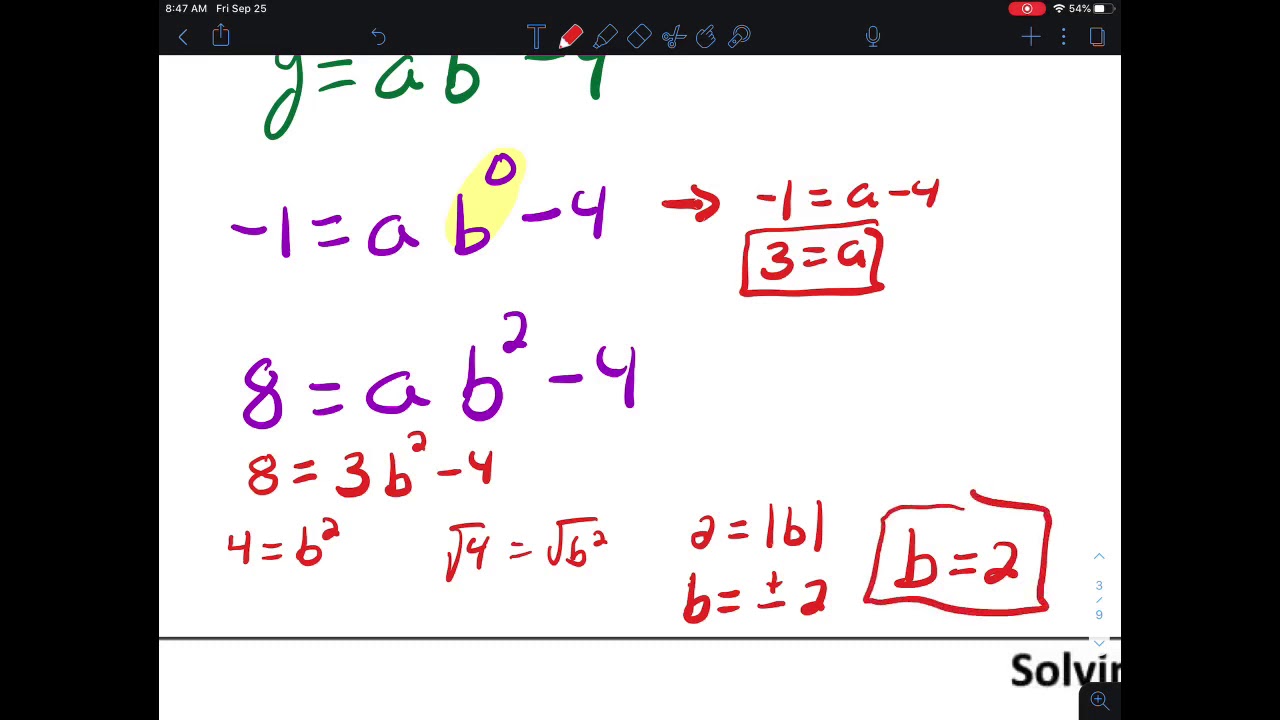 Pc u4 2 write exponential equations from graphs youtube