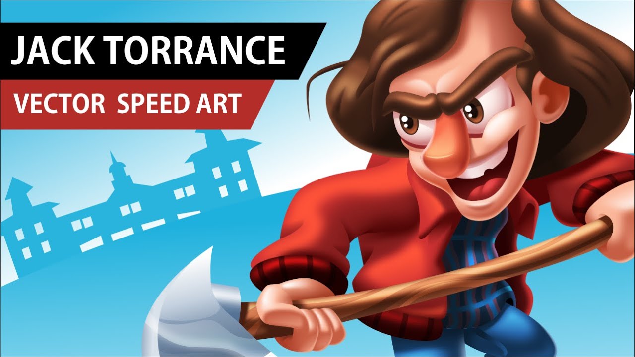 The Shining Jack Torrance vector art with Affinity Designer DANILO