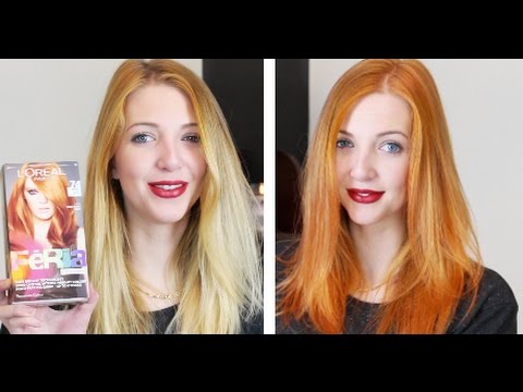 Blonde to Ginger with L'Oreal Feria - YouTube