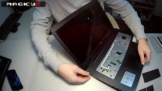 Dell Inspiron 17 5000 Series P26E Disassembly. Replacing the keyboard and  touchpad cleaning - YouTube