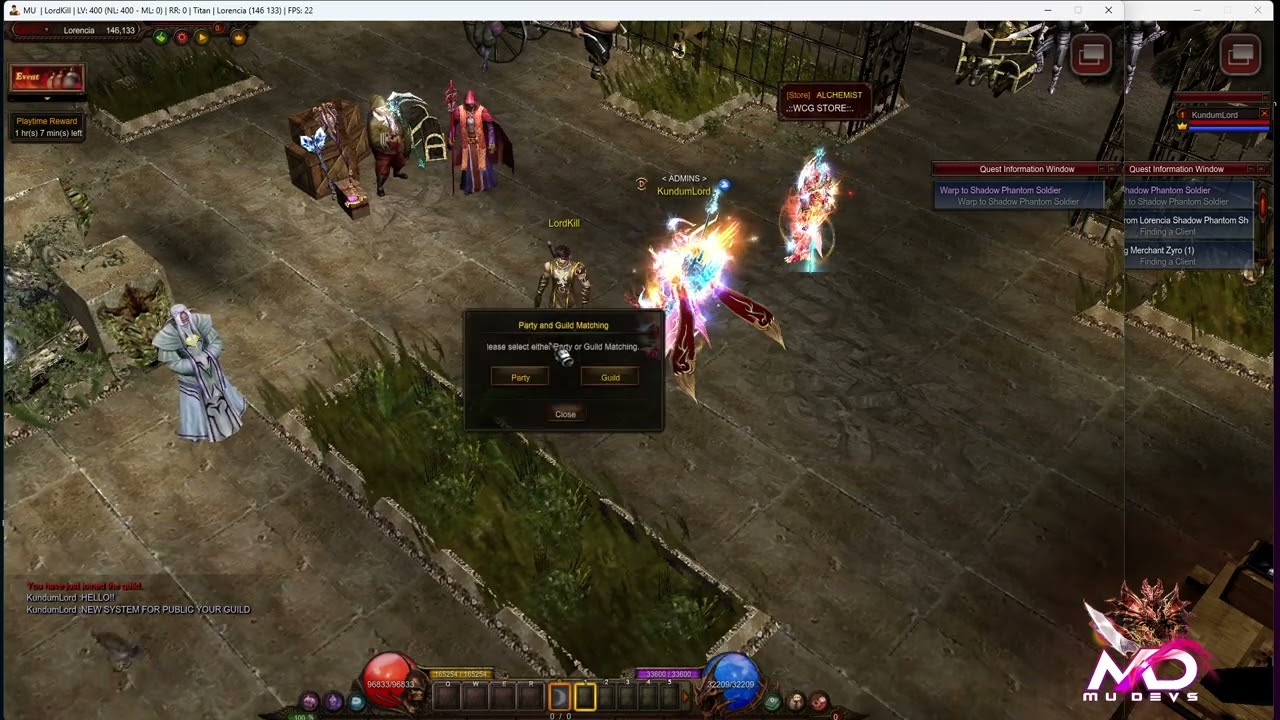 New System Join and Public Guild - MuDevs - Season 20