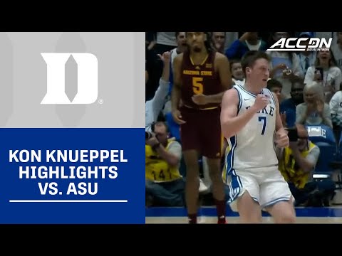 Duke's Kon Knueppel Gets Red-Hot In The 2nd Half vs. ASU