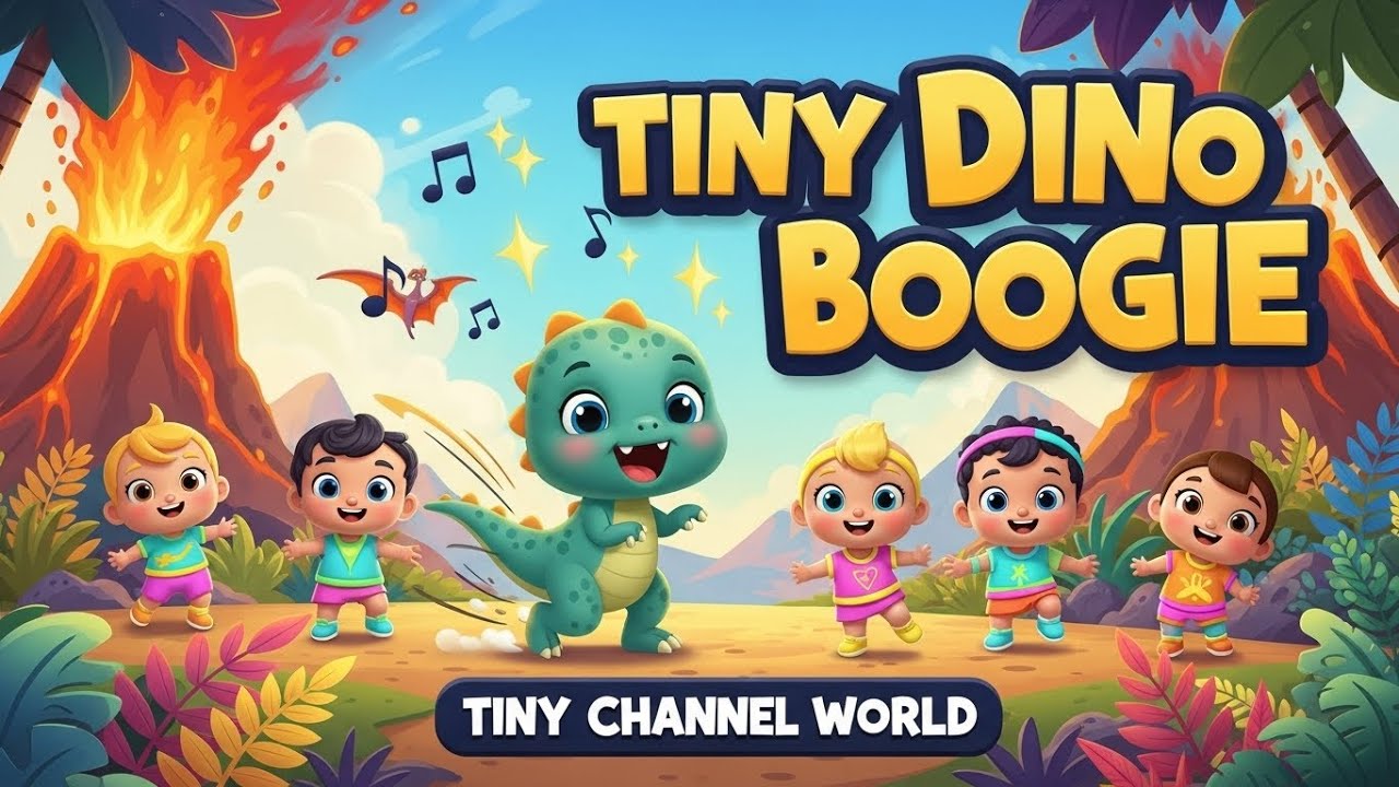 Tiny Dino Boogie 🦖🎵 | Stomp Stomp Roar! Kids Dance Song | Tiny Tots World