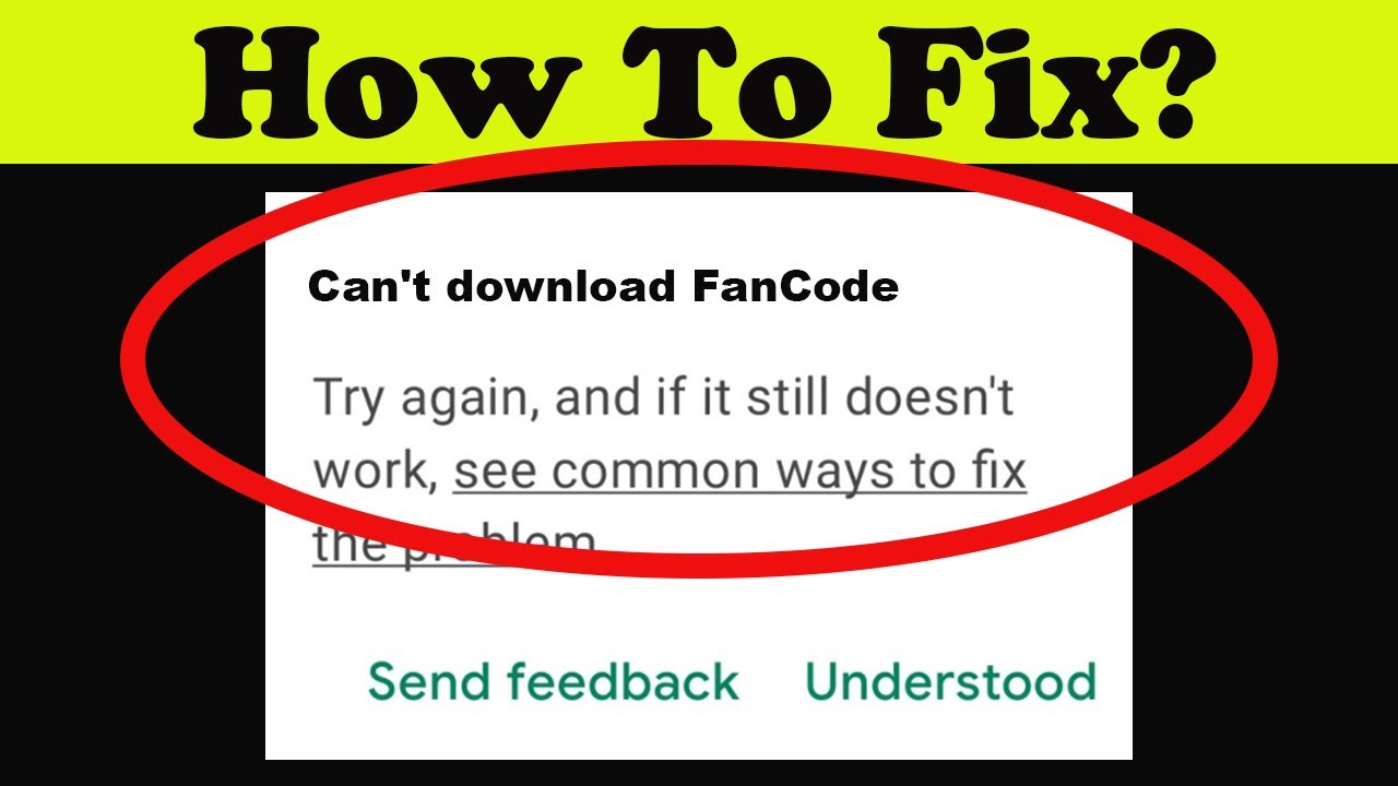 Fix Cant Install FanCode App on Playstore Cant Downloads App Problem Solve - Play Store