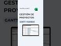 Gráfica de Gantt + Kanban Board en Excel para organizar proyectos