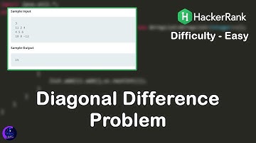 Diagonal Difference Problem in Java | Hacker Rank Interview Preparation | One Month Preparation Kit.