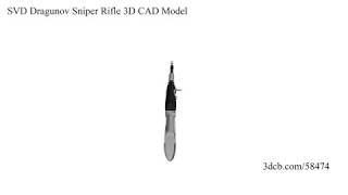 SVD Dragunov Sniper Rifle CAD 3D Model
