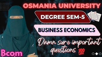 📌BUSINESS ECONOMICS |Degree 5th semester Business economics damn sure important questions💯"O" Grade✅