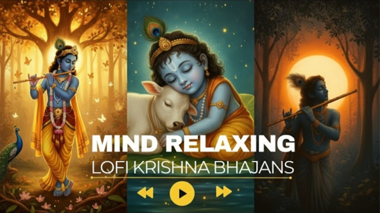 Mind relaxing Krishna bhajans | 25 minutes non-stop lofi Krishna bhakti songs | Krishna Bhajan Lofi