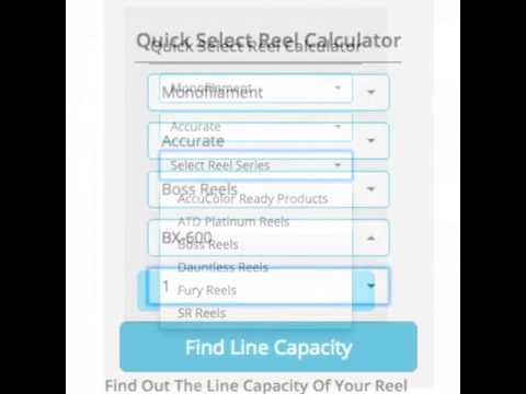 Fishing Line Capacity Chart