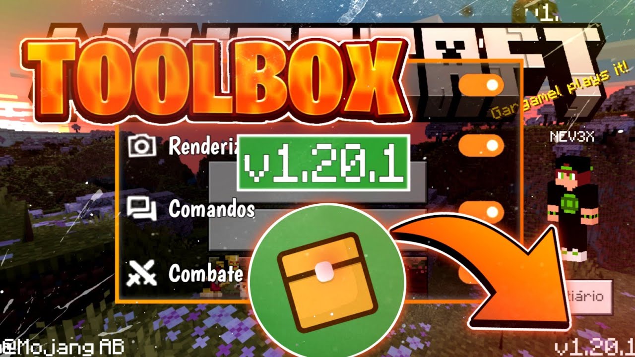 NOVO MOD MENU MINECRAFT PE 1.20.1.02, TOOLBOX 1.20.1 INFINITE TIME