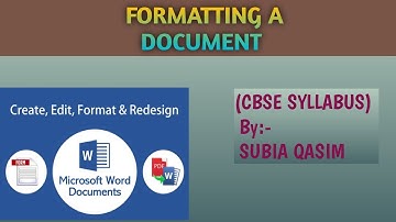 class 4// Formatting a document.