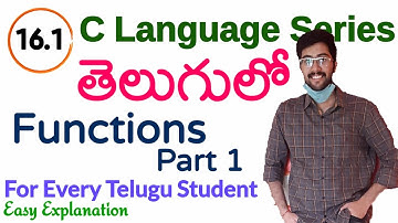 Functions in C language Part 1 | C language in telugu GATE CS | Functions in telugu | Vamsi Bhavani