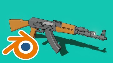 Modeling a low Poly AK-47 in Blender - Timelapse