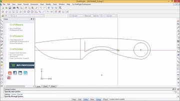 - Neck Knife Profile for Water Jet using DraftSight CAD