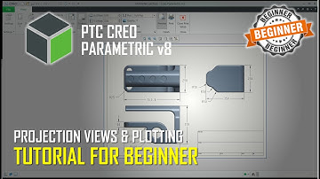 PTC Creo Parametric 8 Projection View And Plotting Tutorial For Beginner