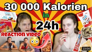 We REACT to our 30,000 CALORIES CHALLENGE 😳🥲🍕