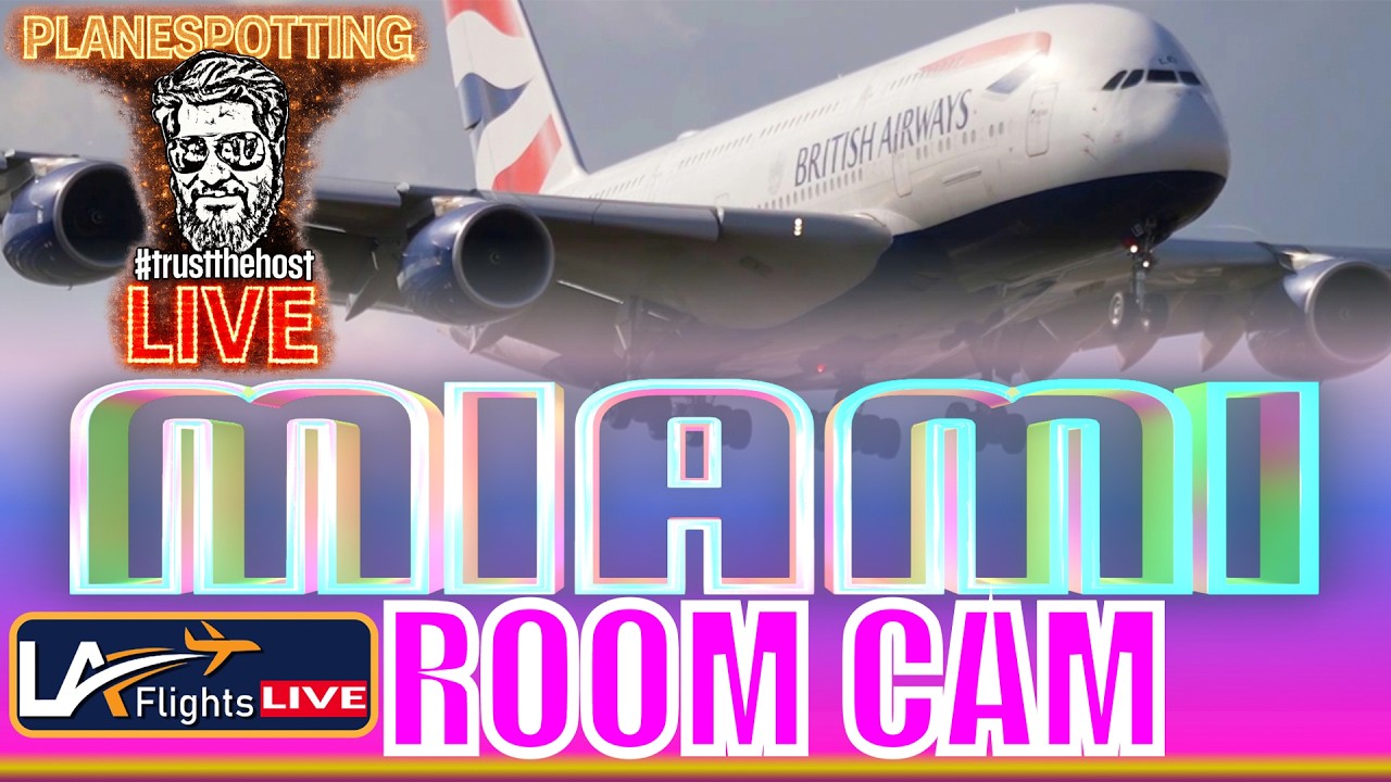 MIAMI AIRPORT ROOM CAM | MIA PLANE SPOTTING | MARCH 2, 2026