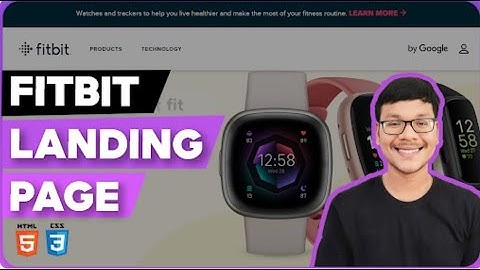 Create Fitbit Landing Page using HTML & CSS | Full Stack Web Development  @gocinq