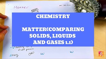 IGCSE Chemistry Matter | Compare Solids, Liquids & Gases Chapter 1 (Subtopic 1.1)