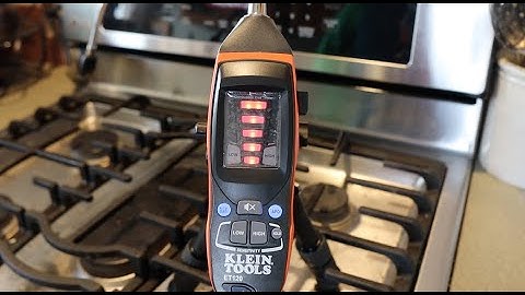 Klein Gas Sensor testing the off-gassing of a kitchen gas stove. There