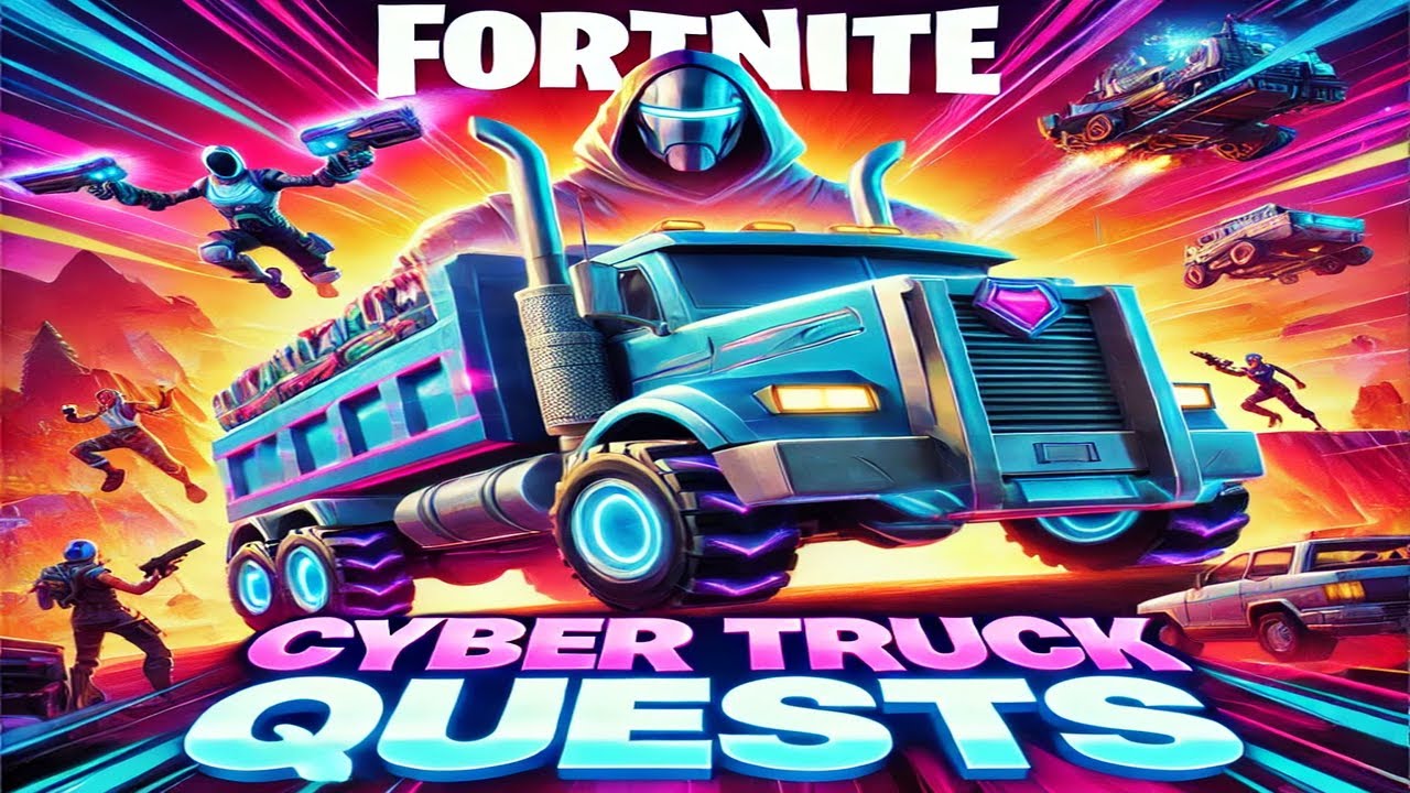 NEW CYBER TRUCK TESLA QUESTS FORTNITE YouTube
