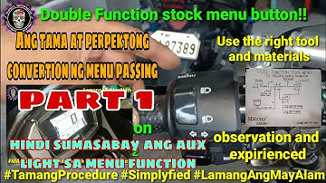 NMAX V2 STOCK MENU SWITCH CONVERTION TO PASSING LIGHT | ANG TAMANG PARAAN | PART 1