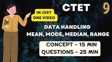 Data Handling and Statistics | Mean, median and mode | CTET Maths Paper 2 #ctet #maths #education
