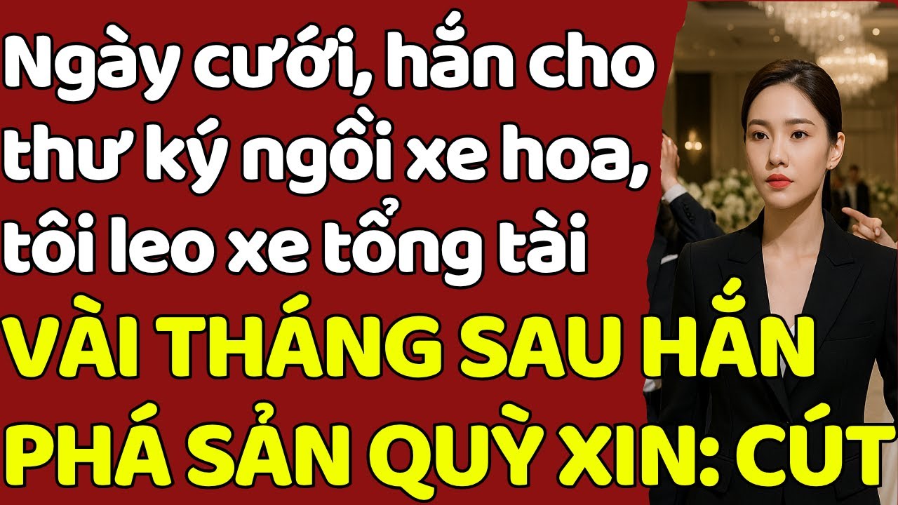 Ngày cưới, hắn cho thư ký ngồi xe hoa, tôi leo xe tổng tài VÀI THÁNG SAU HẮN PHÁ SẢN QUỲ XIN TÔI:CÚT