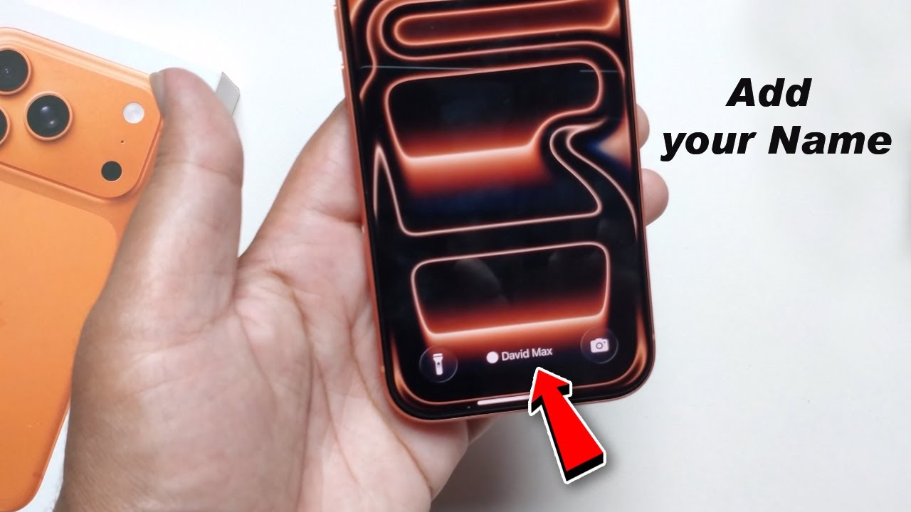 iPhone 17 Pro/ Max : How to Add your Name on your iPhone Lock Screen ...