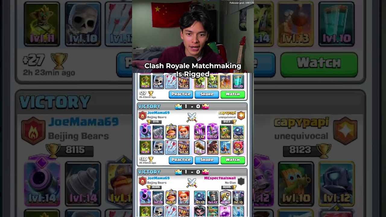 Доказательство того, что подбор соперников в Clash — это мошенничество