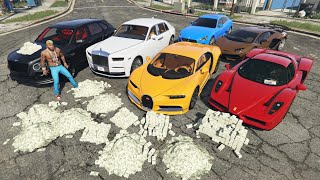 GTA 5  Stealing Luxury Rappers Cars with Franklin! (Real Life Cars #13)
