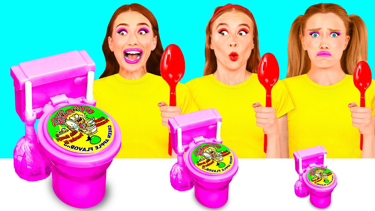 Большая, Средняя или Маленькая Тарелка Челлендж | Удивительные Кухонные Рецепты BaRaDa Challenge