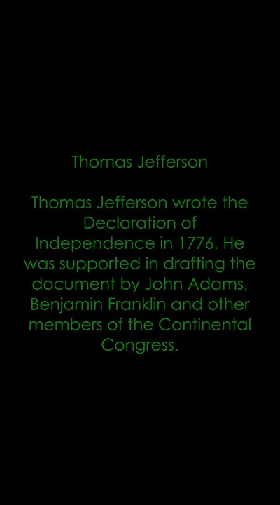 who wrote declaration fo independence