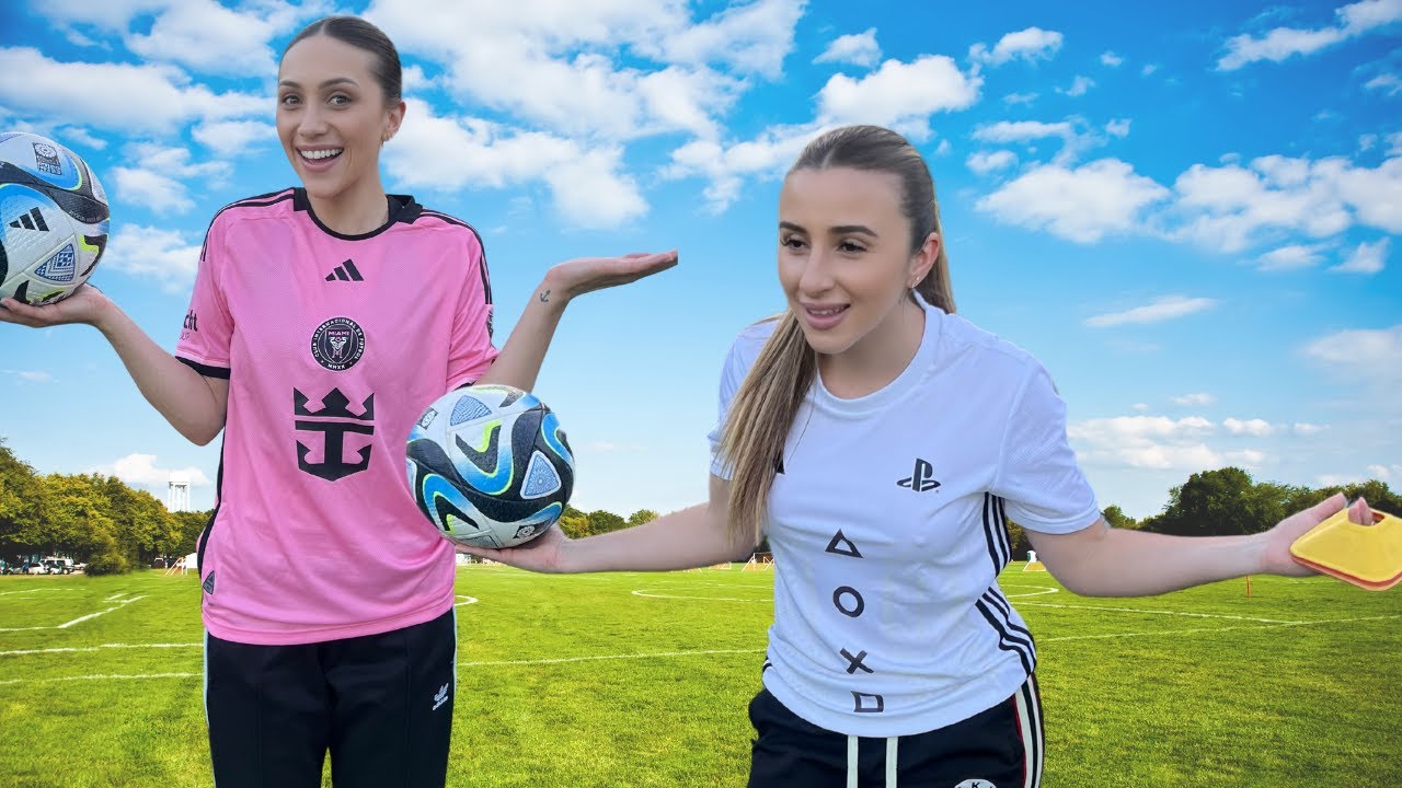 Teaching my girlfriend soccer for the first time..