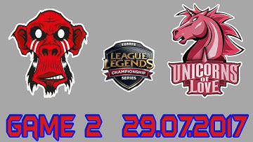 [EU LCS Summer 2017 W8D3] UOL vs MM game 2 Highlights | Unicorns of Love vs Mysterious Monkeys