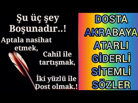 😲AKRABAYA DOSTA😃ATARLI GİDERLİ SÖZLER😲ARKADAŞA 👏SİTEMLİ😒KAPAK SÖZLER DOKUNAKLI😬🥴🤯🤭ANLAYANA SÖZLER🤯👏🤭