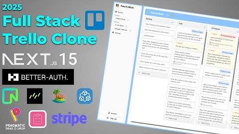 Build a Full Stack Trello Clone using Nextjs, Shadcn, Drizzle, Neon, tRPC, Tanstack Query | Part 1