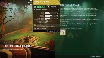 HOW TO GET FINAL WARNING EXOTIC- DESTINY 2 LIGHTFALL