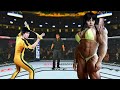 🐉Bruce Lee vs. 🔥Jenna Ortega - EA Sports UFC 4🔥Crazy Fight🐉