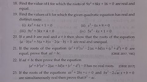 Quadratic Equations | Class 10 | Exercise 4C (Q.18 - Q.23) | RS Aggarwal