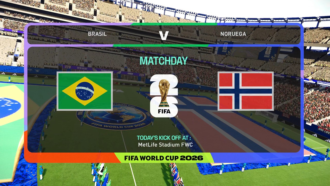 BRASIL x NORUEGA | COPA DO MUNDO FIFA™ 2026 | Oitavas de Final | PES2021 Gameplay 4k
