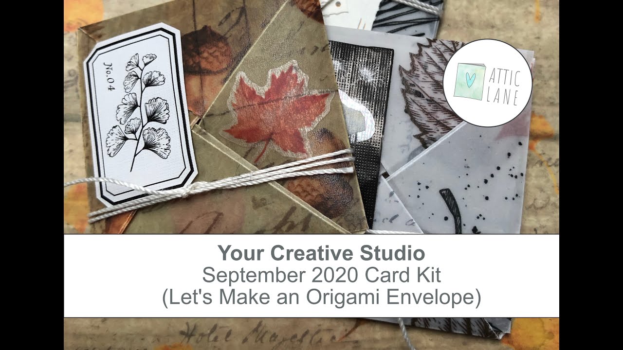 Your Creative Studio - Vintage subscription Box - Sept 2020 (Let's Make an Origami Envelope)