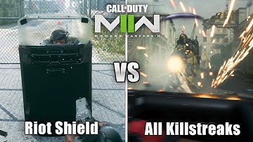 Riot Shield VS. All Killstreaks (Missile/Gunship/Stealth Bomber) - MWII 2022